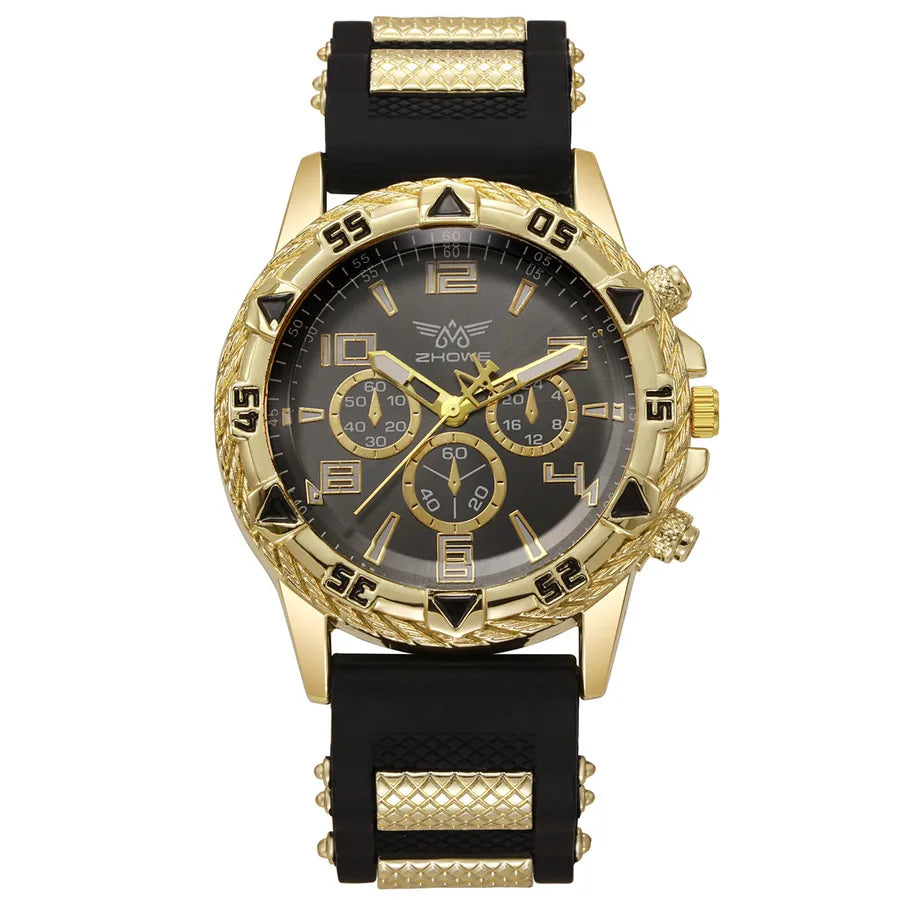 Wholesale Men's Watch casual silicone strap watch Quartz fashion trend men's watch foreign trade hot men's watch