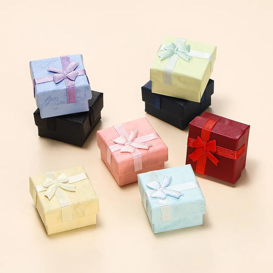 1 Piece Paper Elegant Simple Style Daily Date Bow Knot Jewelry Boxes