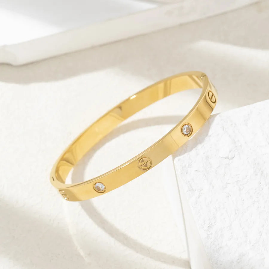 Simple Style Symbol 304 Stainless Steel Bangle In Bulk