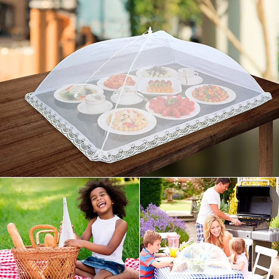 Simple Style Solid Color Gauze food cover