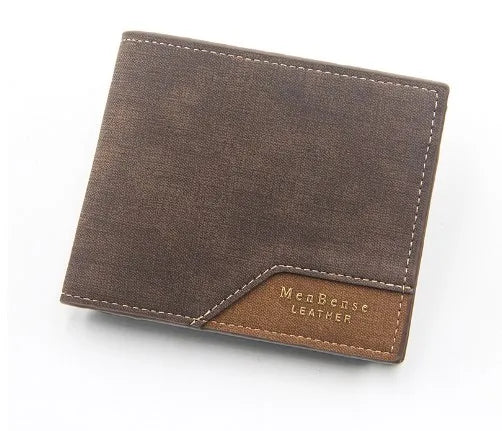 men's solid color pu leather open wallets