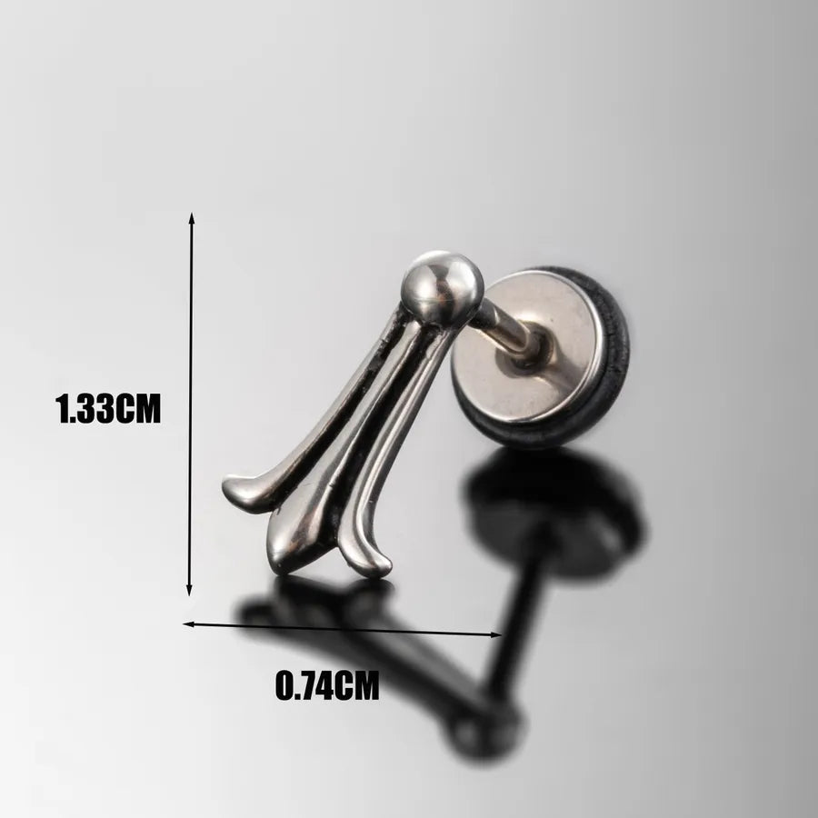 1 Piece IG Style Hip-Hop Simple Style Star 316 Stainless Steel Ear Studs