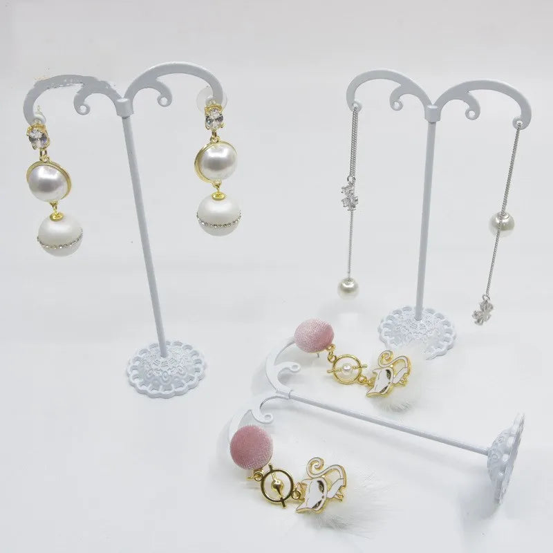 wrought iron earrings jewelry display stand three piece set wholesale