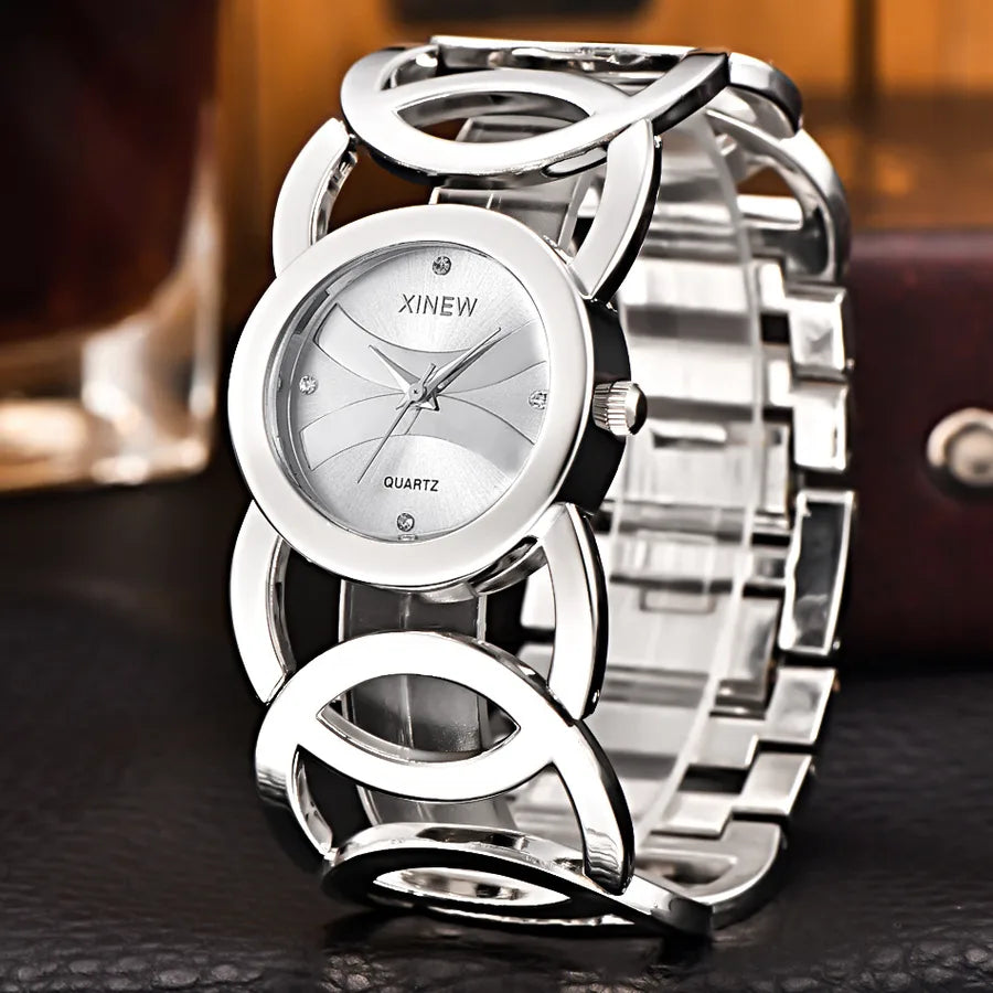 brand new women's watch stainless steel bracelet watch simple luxury ladies quartz watch a generation of hair
