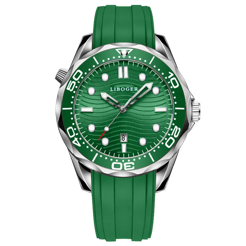 Casual Solid Color Buckle Quartz Men's Watches