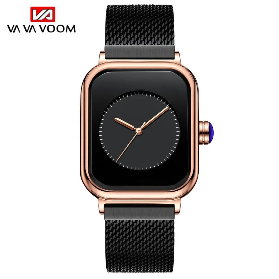 fashion square buckle quartz women's watches