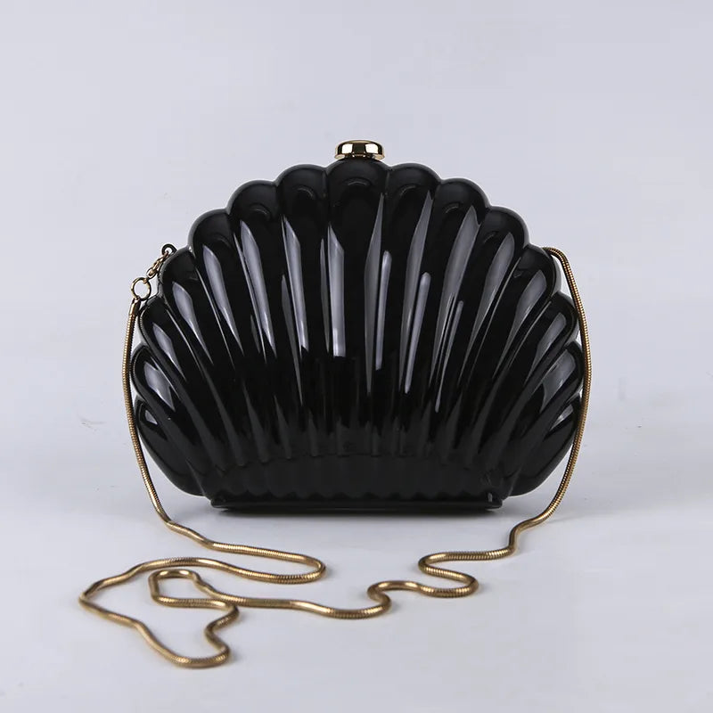 abs solid color shell evening bags