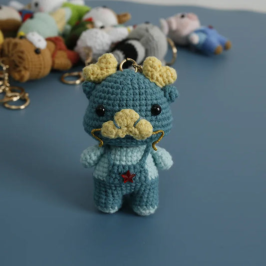 1 Piece Cute Animal yarn Unisex Bag Pendant Keychain