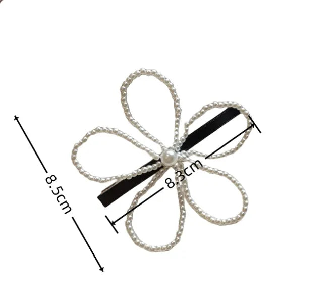 Sweet New Style Women's Flower Arylic Alloy Hair Clip