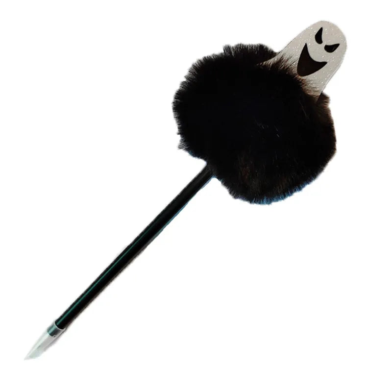 1 piece pumpkin spider bat class christmas learning halloween pp cotton rabbit fur felt cloth cute ballpoint pen