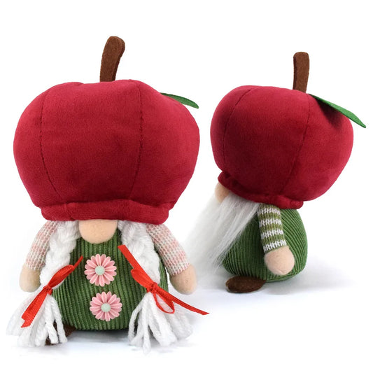 Christmas Autumn Winter Red Apple Faceless Doll Rudolph Fruit Dwarf Decoration Cute Style Polyester Material Props Decorations