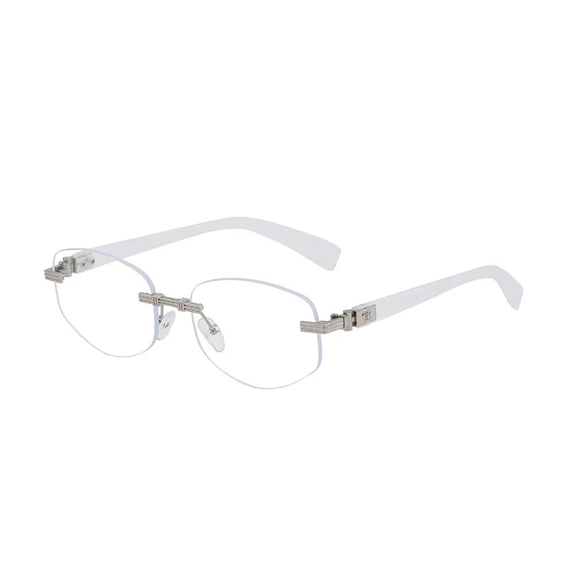 Roman Style Solid Color Pc Square Frameless Men's Sunglasses