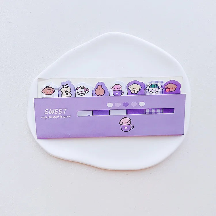 japan and south korea stationery cute regimented rows notes sticky notes notes left note sticker stick label learning classification notes