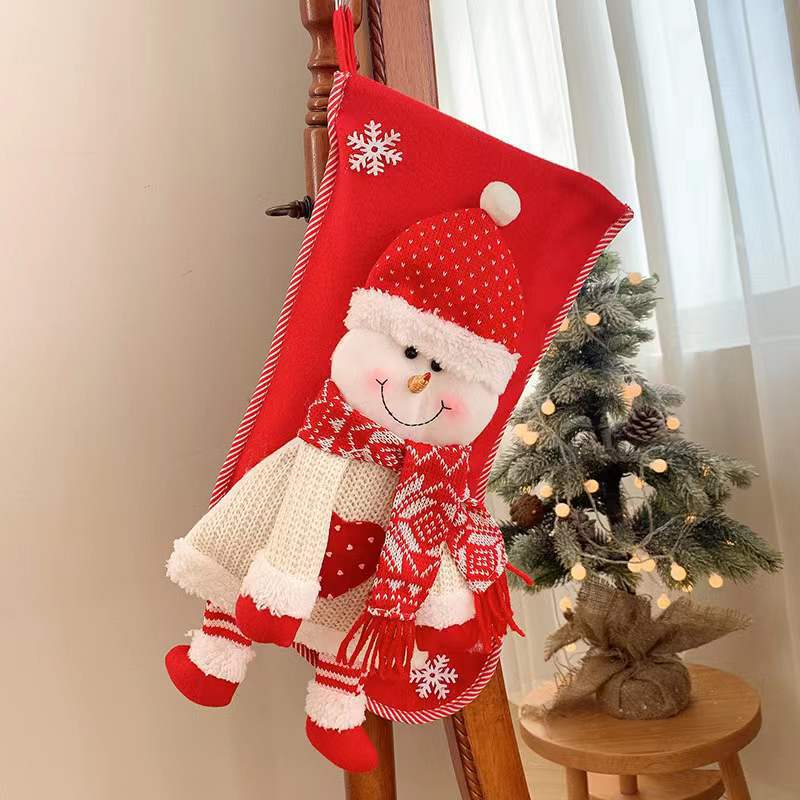 Christmas Fashion Santa Claus Snowman Nonwoven Party Christmas socks