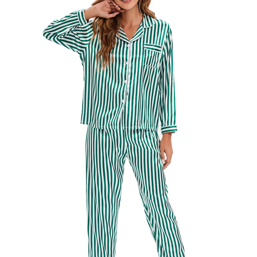 women's fashion leopard imitated silk polyester pants sets