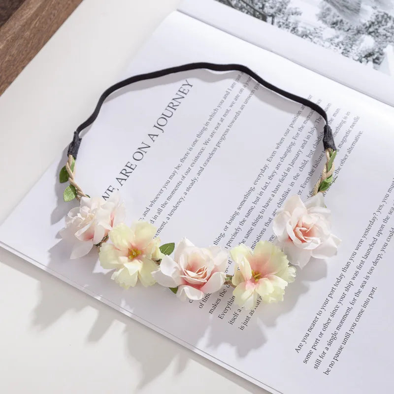 Sweet Women's Flower Cloth Hair Band wreath