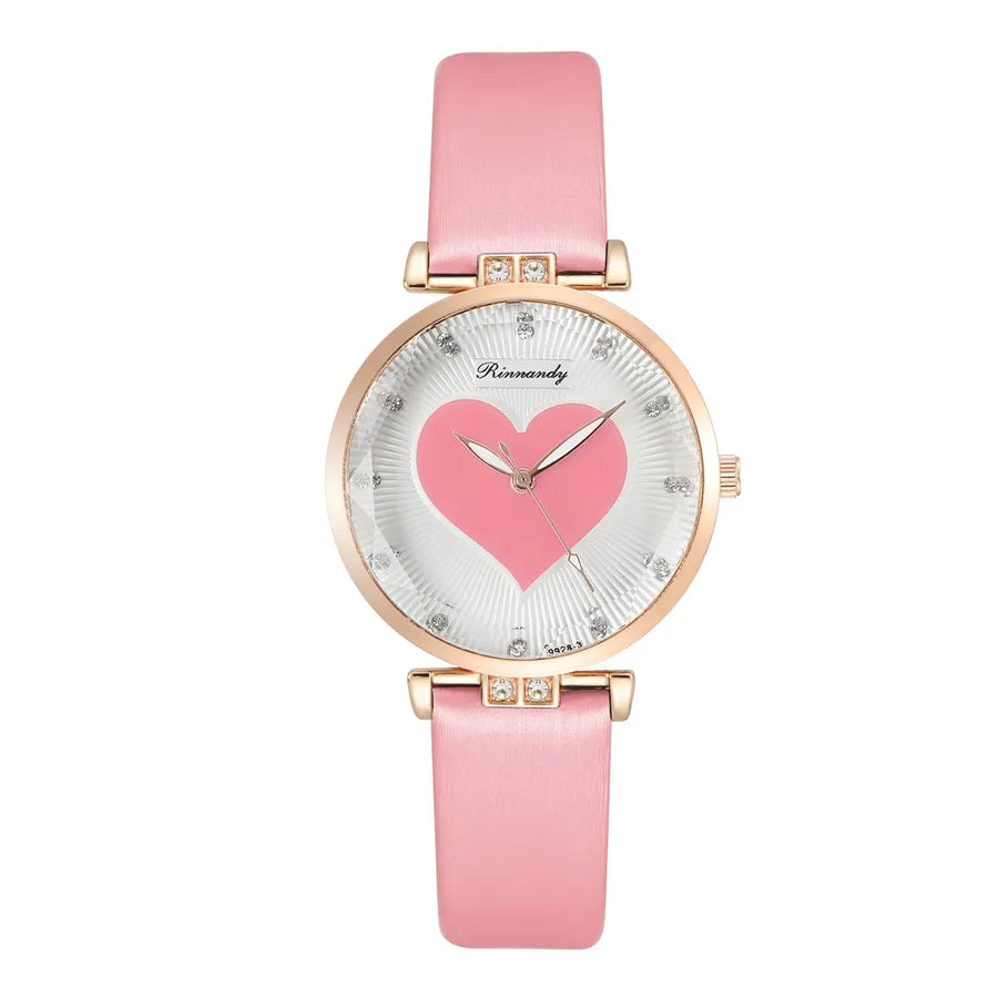 casual round buckle quartz women's watches