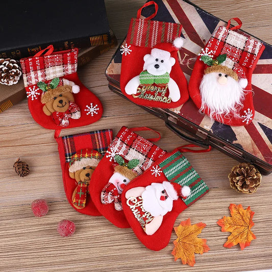 Christmas Cute Santa Claus Snowman Nonwoven Party Christmas socks
