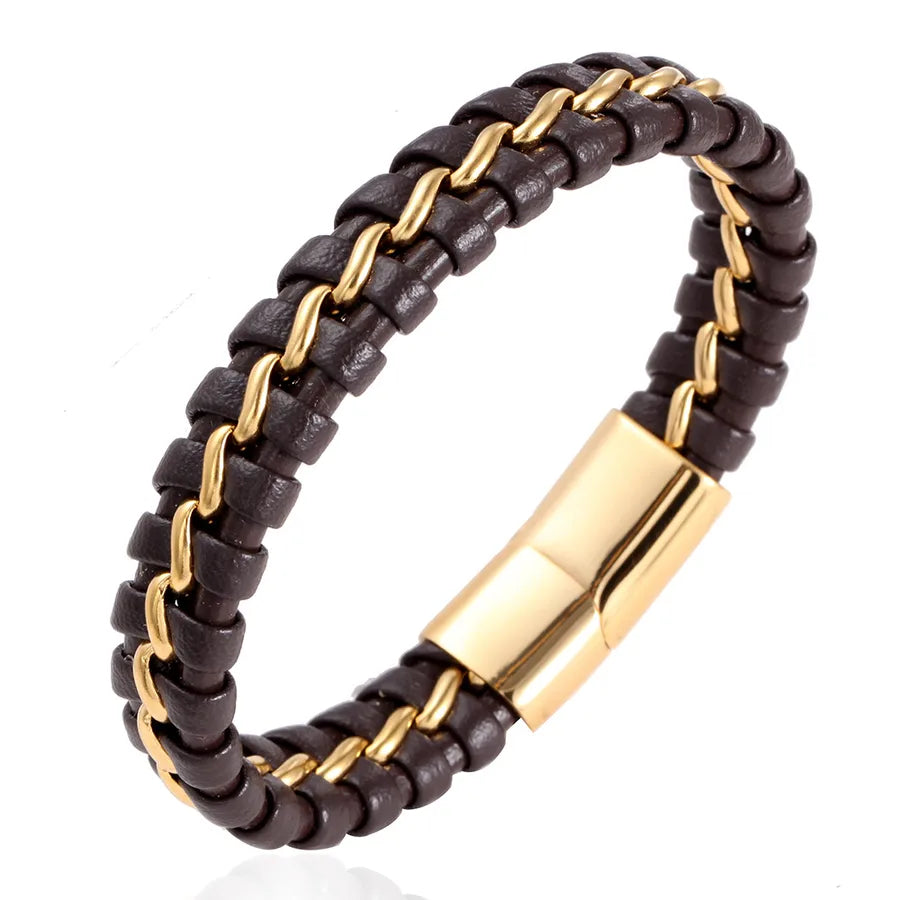 Classic Style Geometric Stainless Steel 18K Gold Plated None Bangle In Bulk