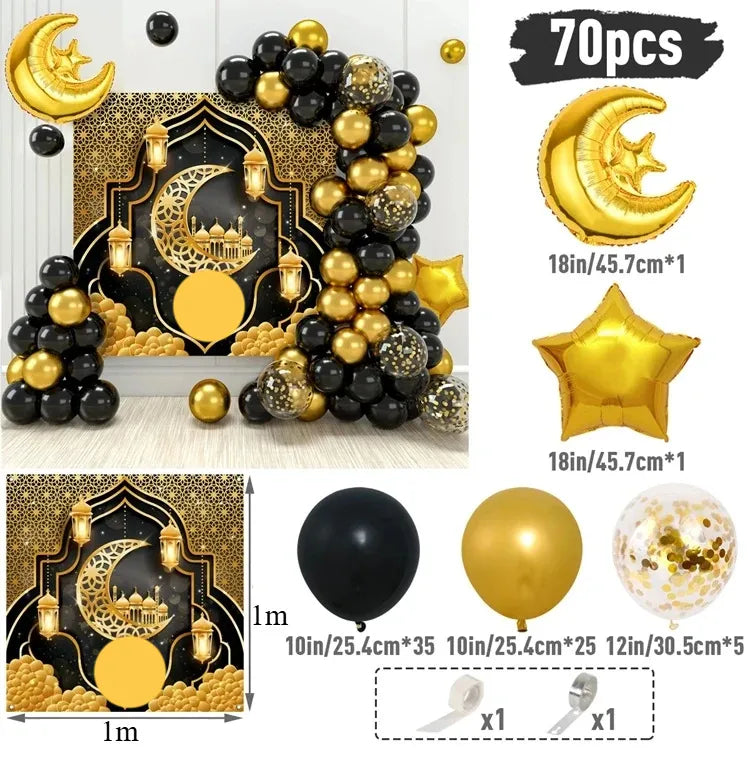Romantic Star Moon LaTeX Aluminum Film Festival Balloons Party Supplies Balloons 1 Set