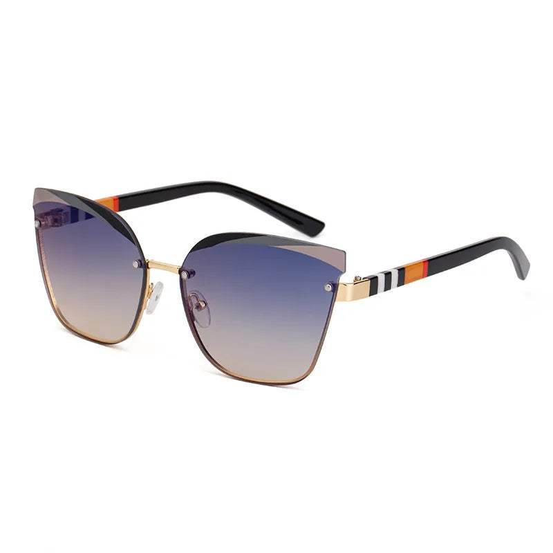 Geometric Pc Cat Eye Frameless Women's Sunglasses