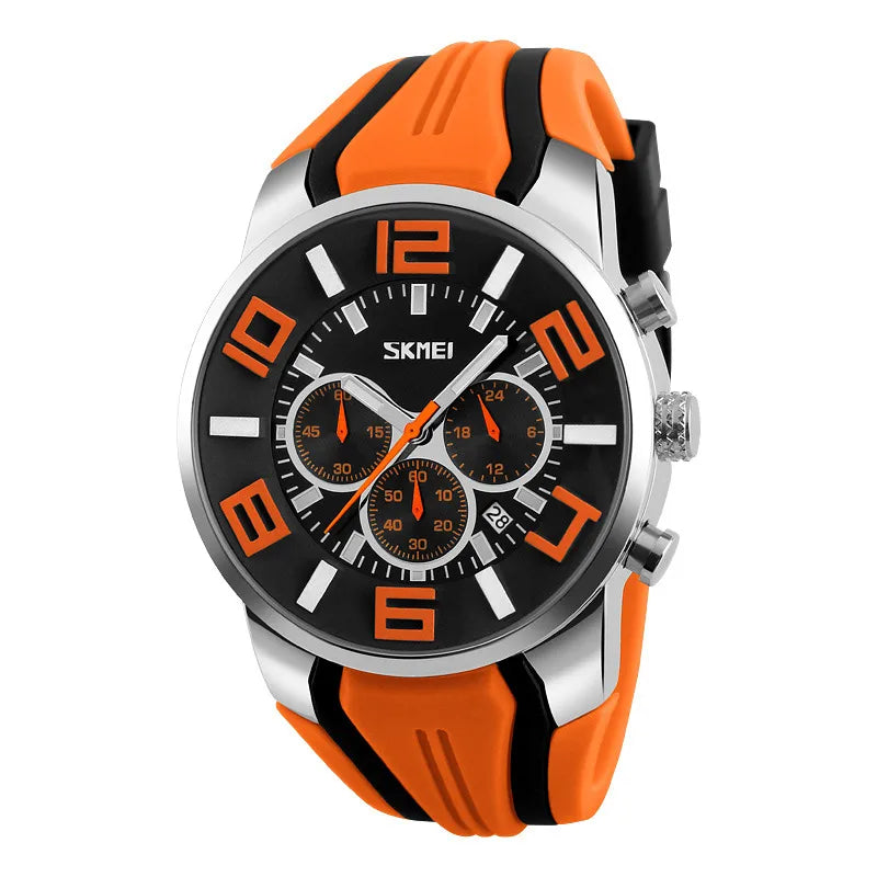 sports color block buckle quartz men's watches