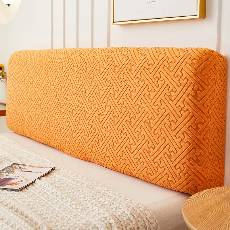 Nordic all-inclusive bed head cover dustproof elastic jacquard bedside cover sofa backrest 1.5m 1.8m protective cover