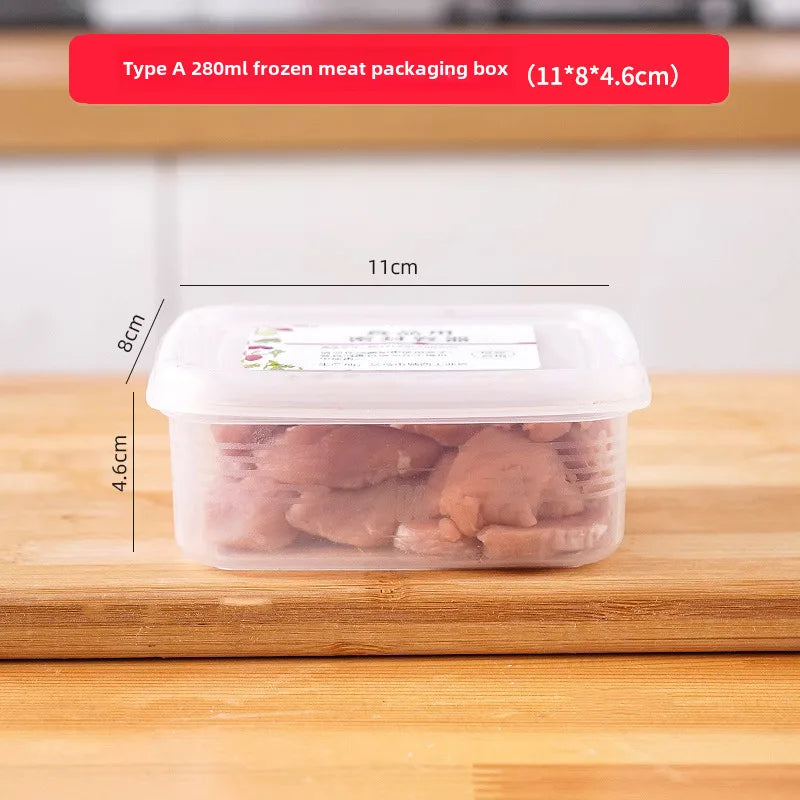 Kitchen refrigerator storage box food grade freezer special fresh-keeping box kitchen compartment finishing sealed frozen meat box antibacterial