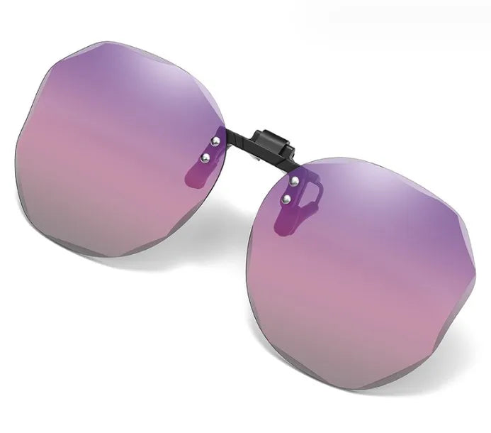 simple style solid color tac polygon clips men's sunglasses