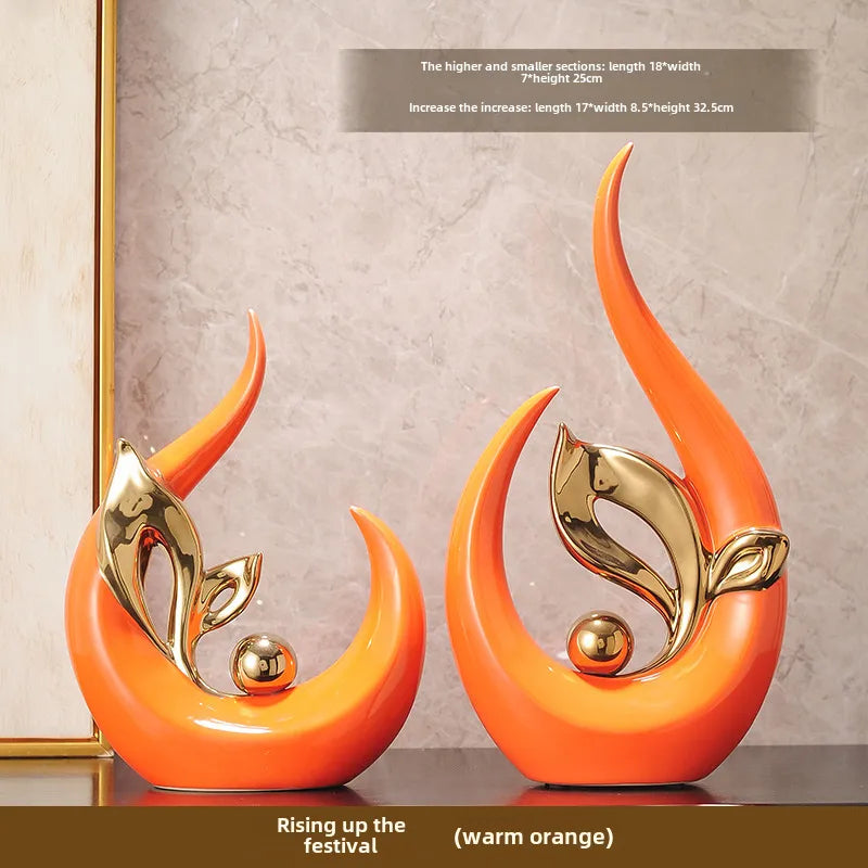 Smooth sailing wine cabinet decoration suit light luxury style high-end home living room TV cabinet office decoration