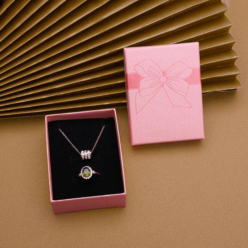 fashion bow knot paper jewelry boxes 1 piece