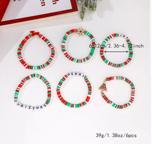 Simple Style Pumpkin Spider Bat soft clay Beaded Bracelets Christmas Wholesale