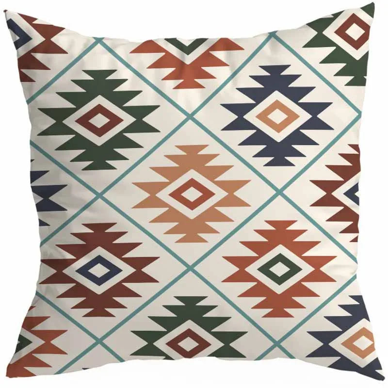vacation sweet geometric stripe solid color linen fibre peach skin pillow cases
