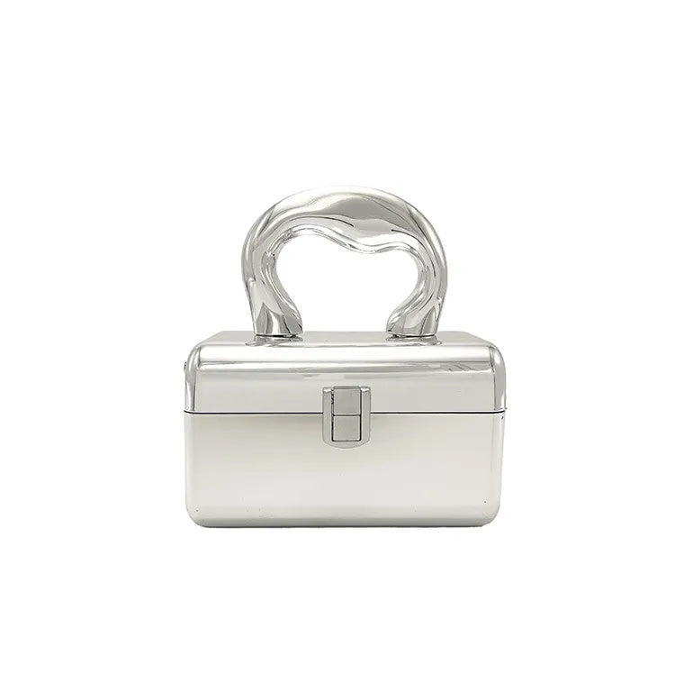 Style 1 Gold Style 1 Silver Style 2 Gold Arylic Solid Color Square Evening Bags