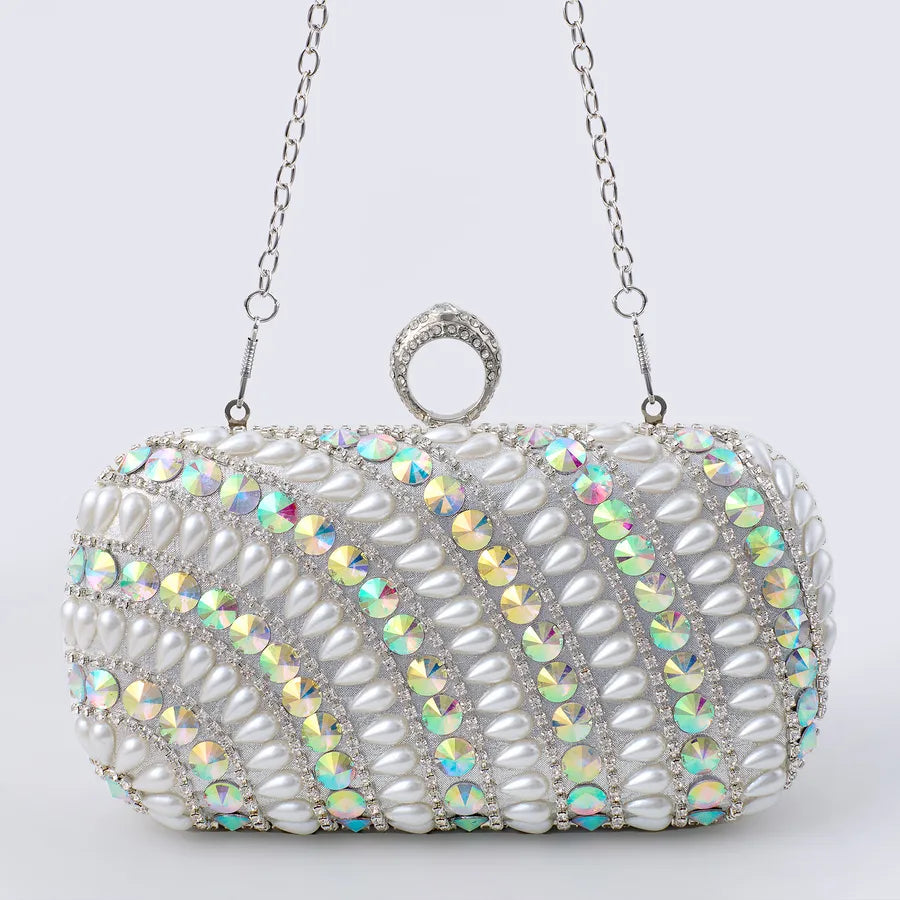 Plastic Metal Glittery Square Evening Bags