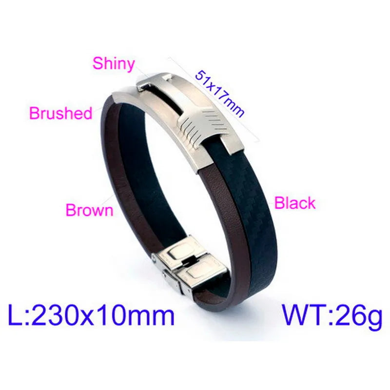 Punk Classic Style Geometric Stainless Steel 18K Gold Plated Men's Bangle
