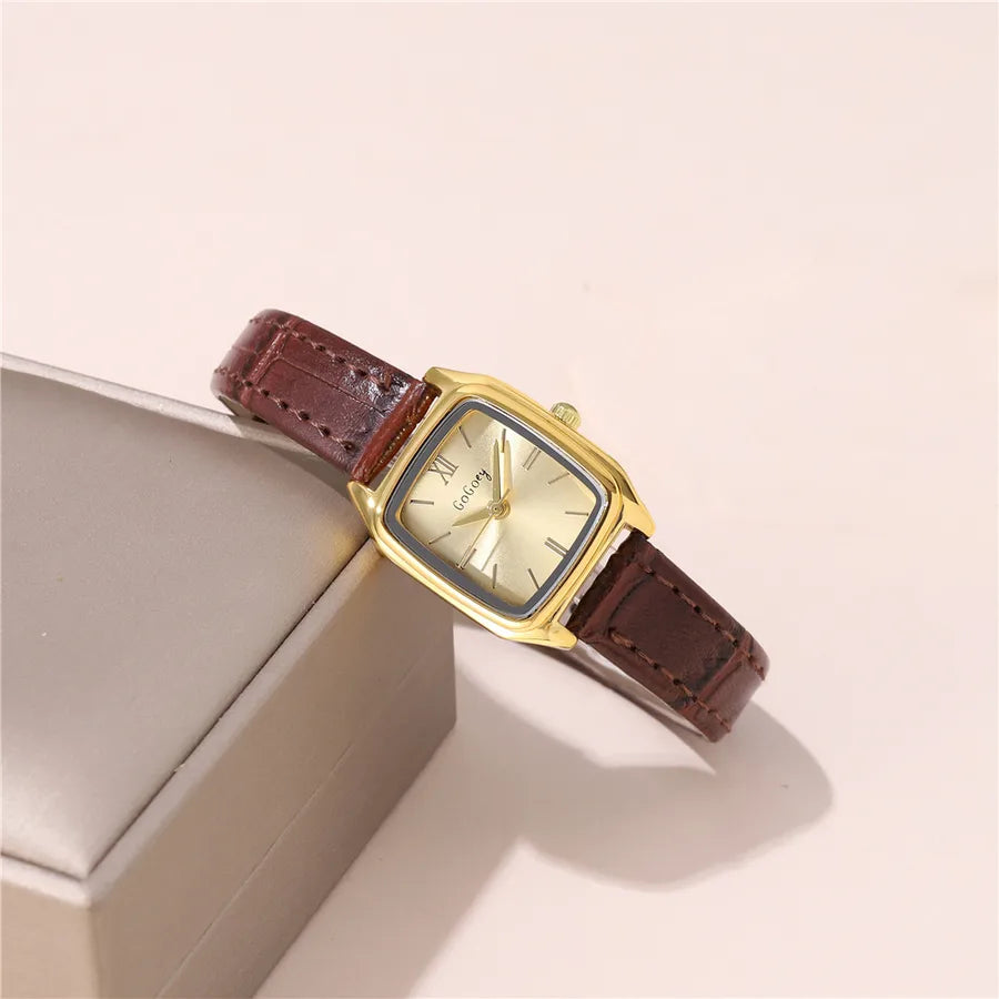 Basic Modern Style Classic Style Square Buckle Quartz Women's Watches