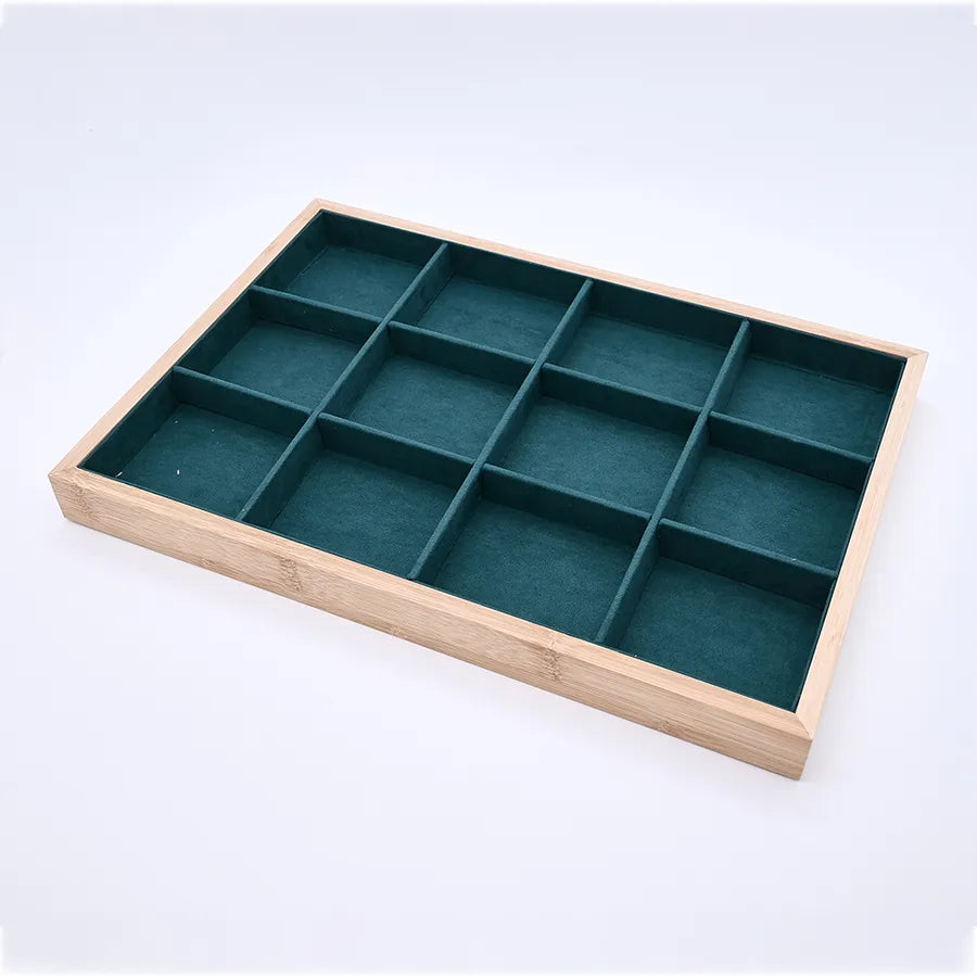 1 Pc/Package Wood Bamboo Flannel Handmade Modern Style Simple Style Wedding Home Daily Simple Solid Color Rectangle Jewelry Boxes