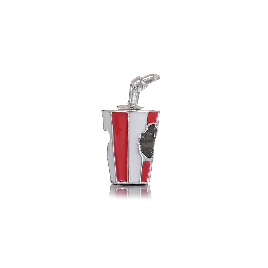 1 Piece 1.16*0.99*1.06cm Alloy Hamburger French Fries Jewelry Accessories