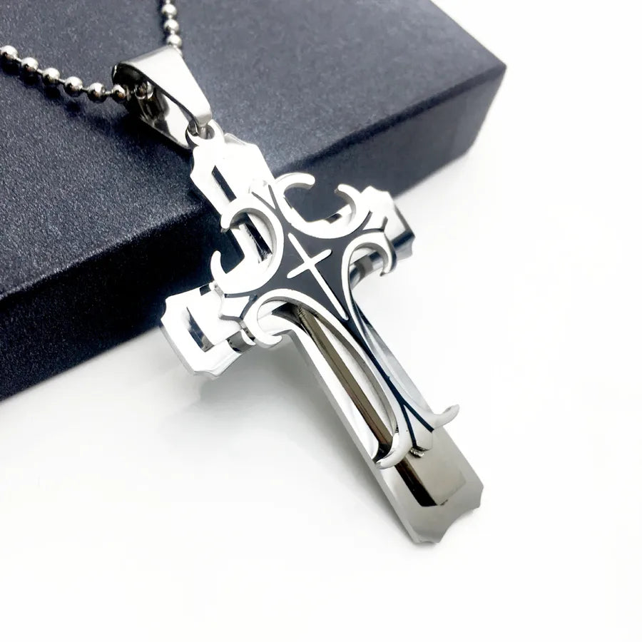 Original Design Cross 304 Stainless Steel Plating Men'S