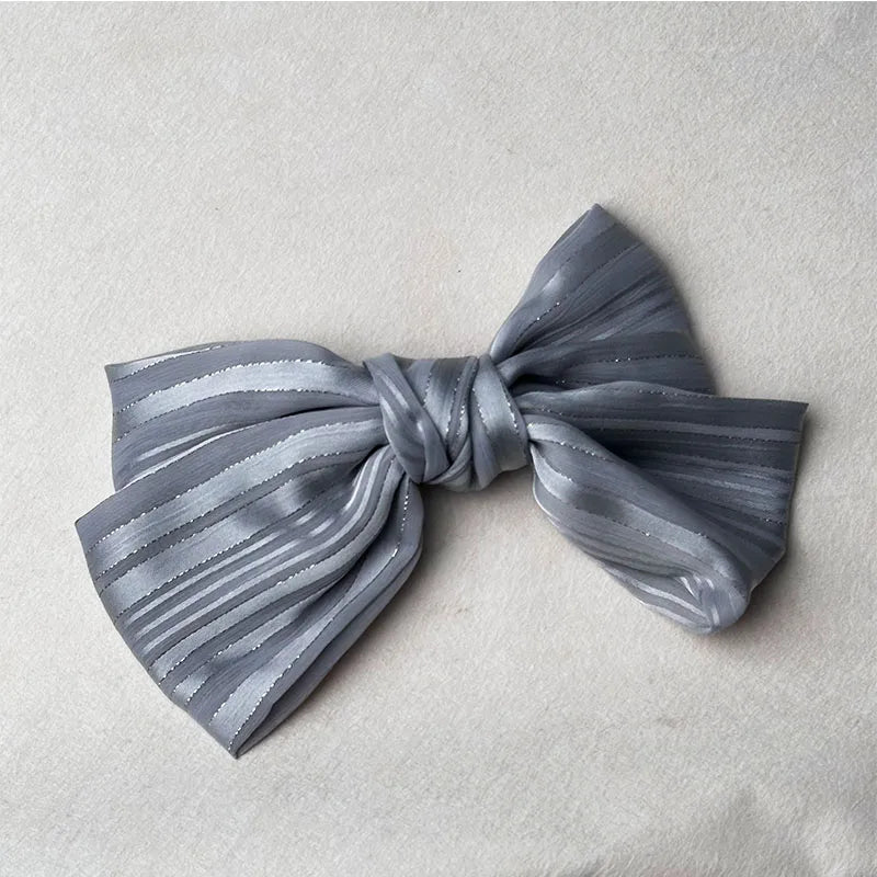 princess bow knot satin hair clip