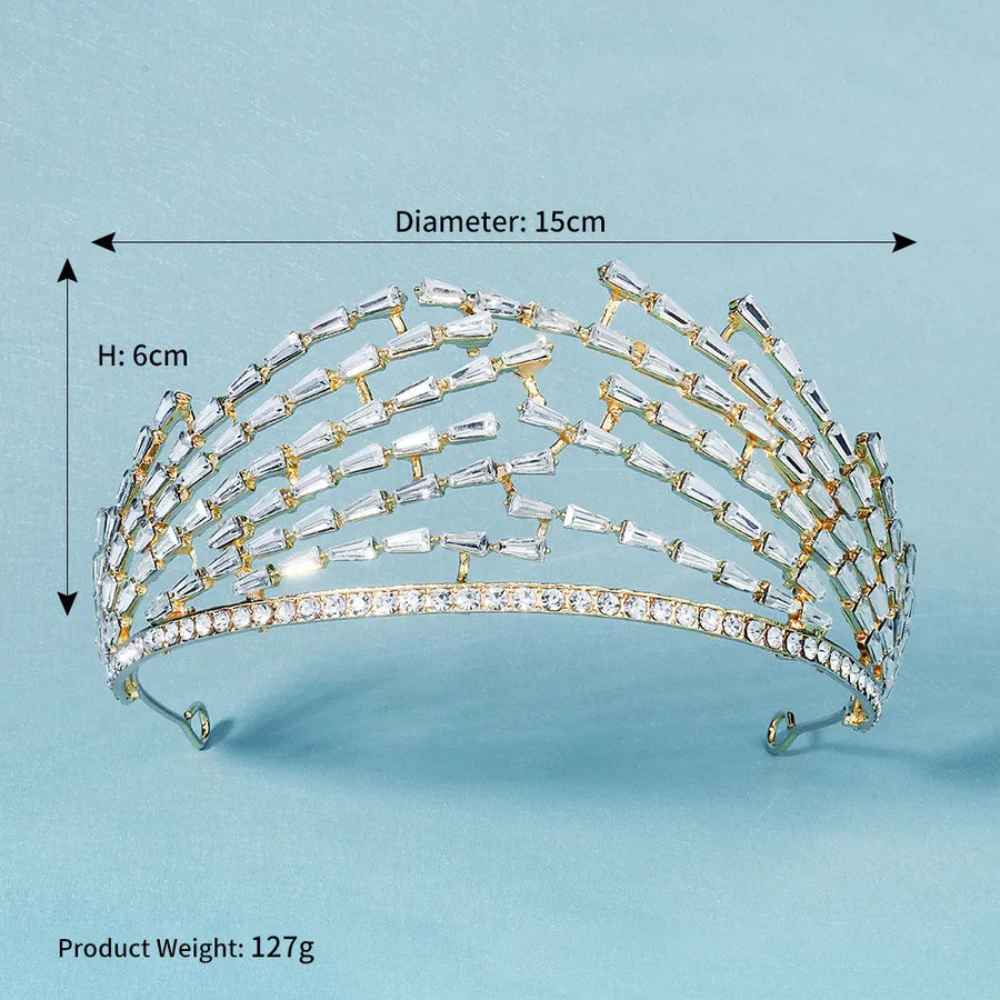 alloy rhinestone light luxury headband baroque bridal crown
