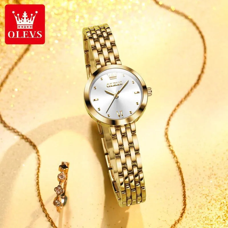 Simple Style Solid Color Jewelry Buckle Quartz Women's Watches