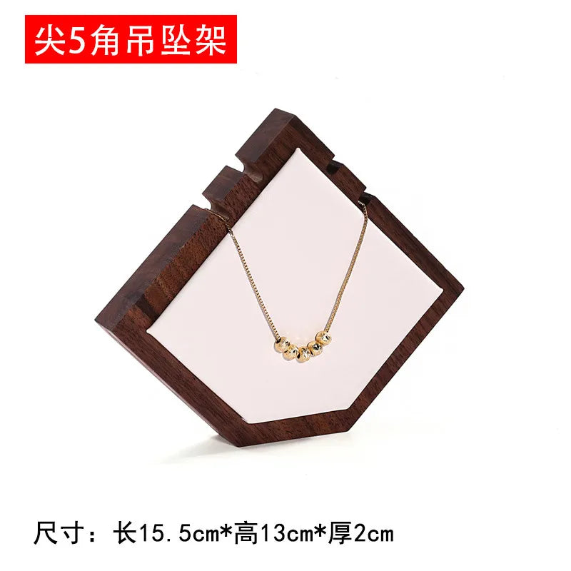 Walnut Jewelry Set Display Stand Necklace Pendant Showcase Stand High-End Feelings Craftsmanship Meticulously Designed