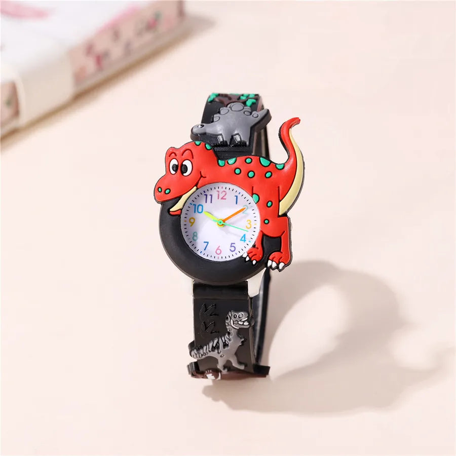cute dinosaur buckle quartz kids watches