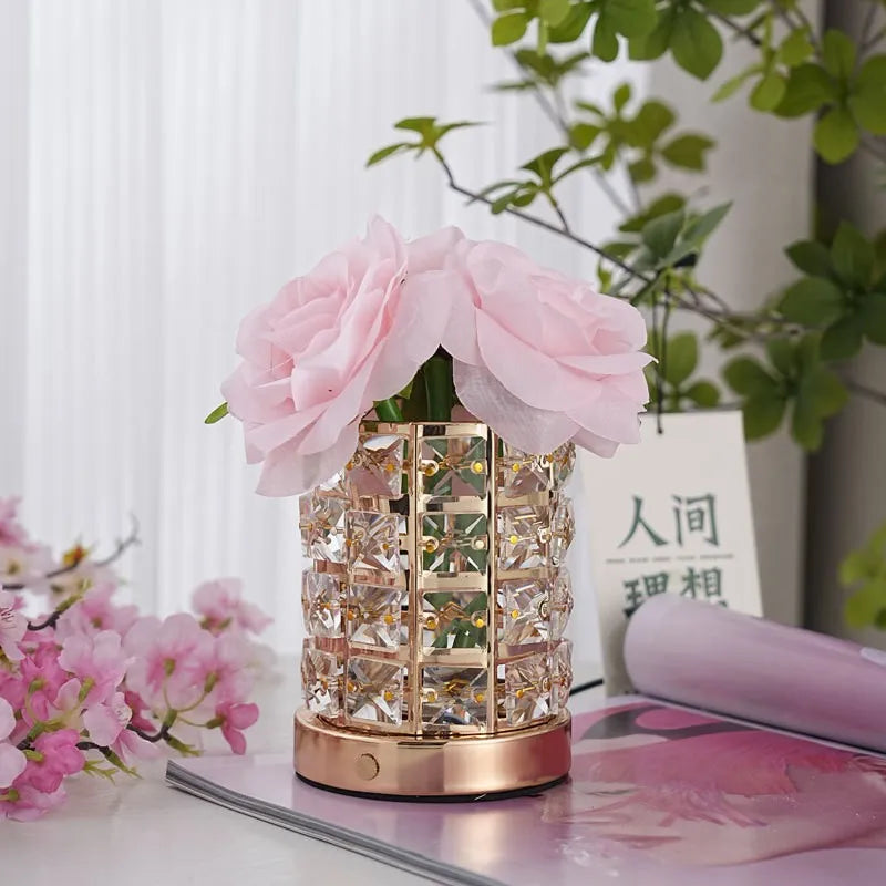 Simple Style Floral Crystal Birthday Night Lights Led Lights Night Lights