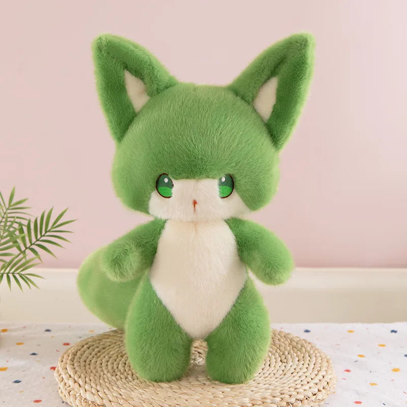 New Cute Comforting Little Fox Plush Toy Doll Birthday Gift Soft PP Cotton Material Lifelike Fox Stuffed Animal Collectible