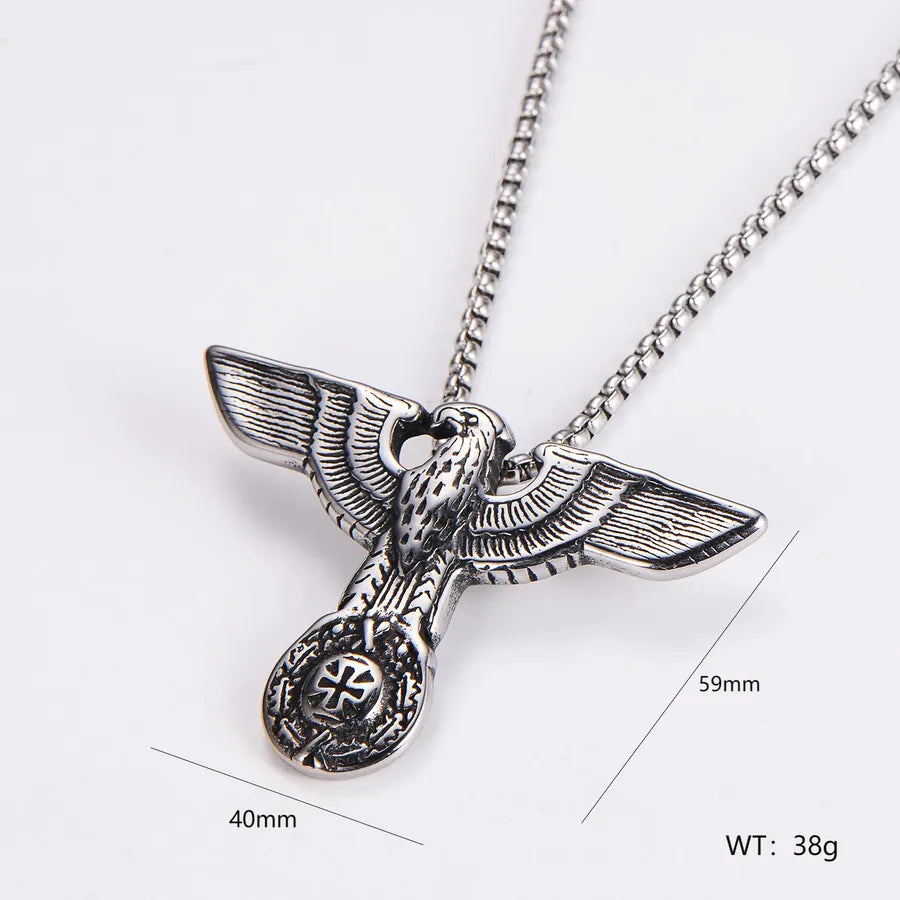 Wholesale Jewelry Exaggerated Round 304 Stainless Steel Pendant Necklace cable chain
