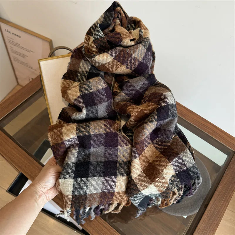 Women's Classic Style Lattice Polyester Scarf