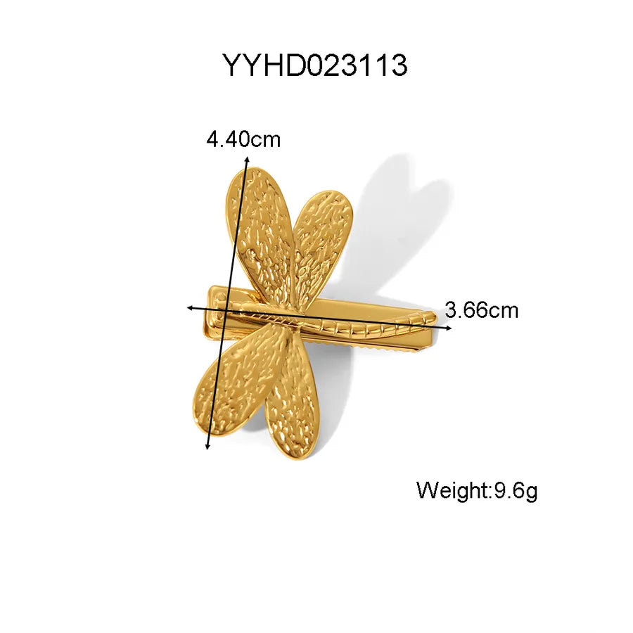 Classic Style Women's Dragonfly Butterfly Bowtie 304 Stainless Steel Hair Clip